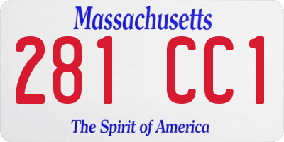 MA license plate 281CC1