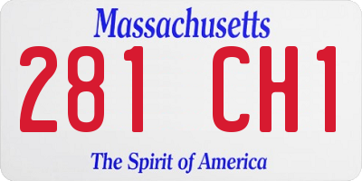 MA license plate 281CH1