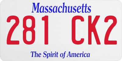 MA license plate 281CK2