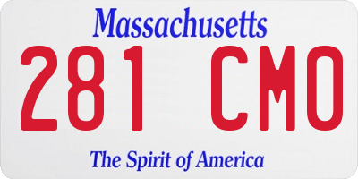 MA license plate 281CM0