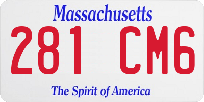 MA license plate 281CM6