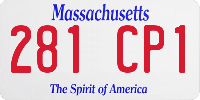 MA license plate 281CP1