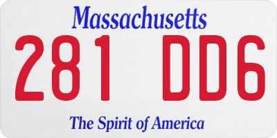 MA license plate 281DD6