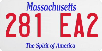 MA license plate 281EA2