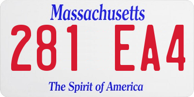 MA license plate 281EA4