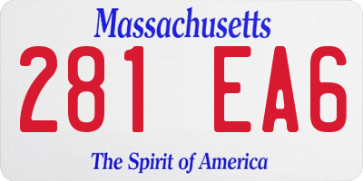 MA license plate 281EA6