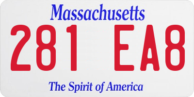 MA license plate 281EA8