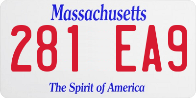 MA license plate 281EA9