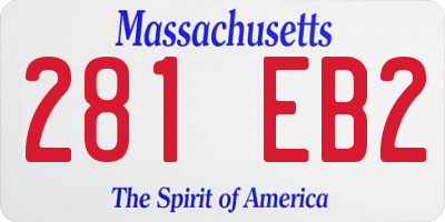 MA license plate 281EB2