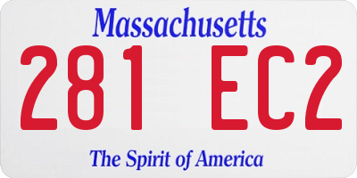 MA license plate 281EC2