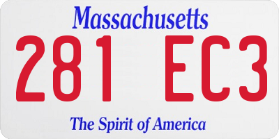 MA license plate 281EC3