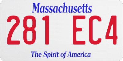 MA license plate 281EC4
