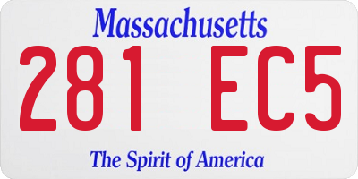 MA license plate 281EC5