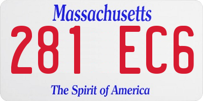 MA license plate 281EC6
