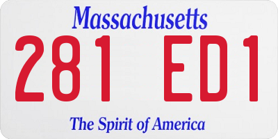 MA license plate 281ED1