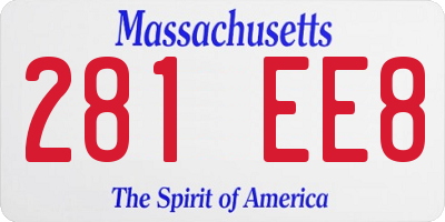 MA license plate 281EE8