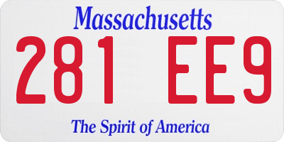 MA license plate 281EE9