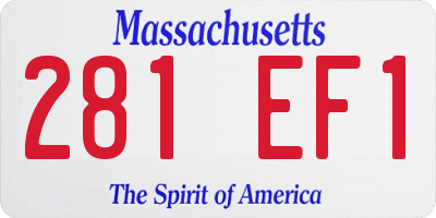 MA license plate 281EF1