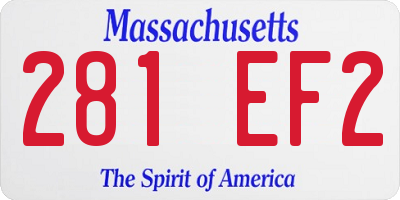 MA license plate 281EF2