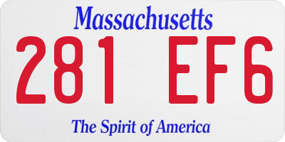 MA license plate 281EF6