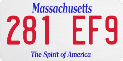 MA license plate 281EF9