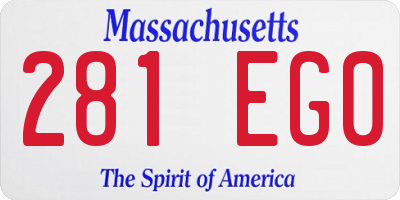 MA license plate 281EG0
