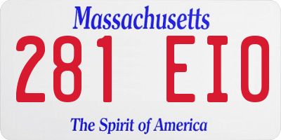 MA license plate 281EI0
