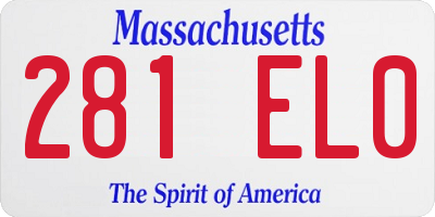 MA license plate 281EL0