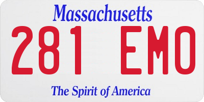MA license plate 281EM0