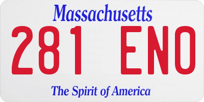 MA license plate 281EN0