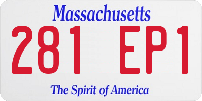 MA license plate 281EP1
