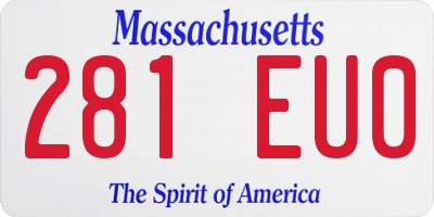 MA license plate 281EU0
