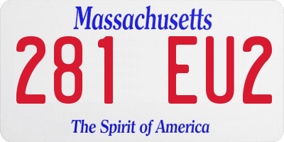 MA license plate 281EU2