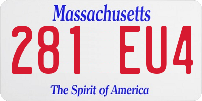 MA license plate 281EU4