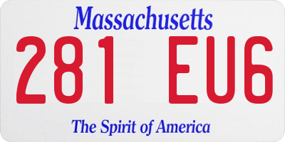 MA license plate 281EU6