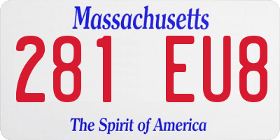 MA license plate 281EU8