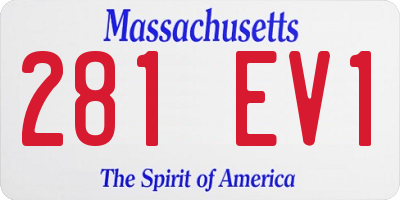 MA license plate 281EV1
