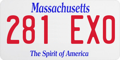 MA license plate 281EX0