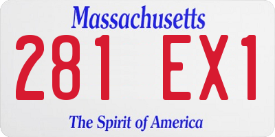 MA license plate 281EX1