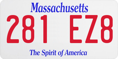 MA license plate 281EZ8