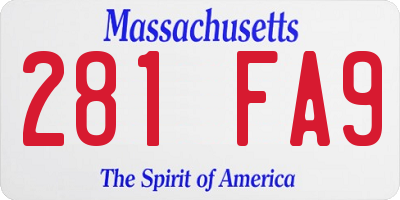 MA license plate 281FA9