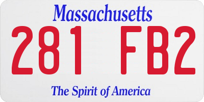 MA license plate 281FB2