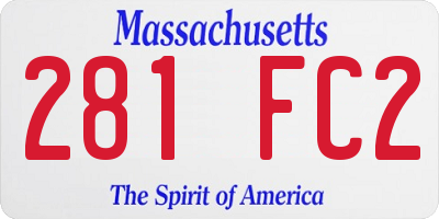 MA license plate 281FC2