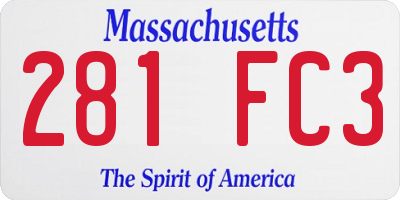 MA license plate 281FC3