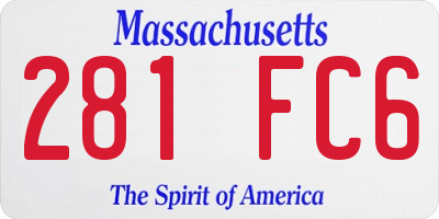 MA license plate 281FC6