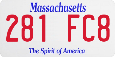 MA license plate 281FC8
