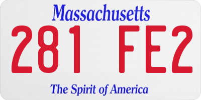 MA license plate 281FE2