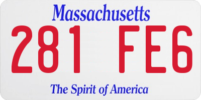 MA license plate 281FE6