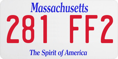 MA license plate 281FF2
