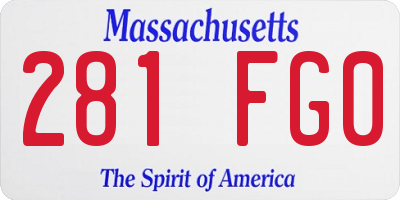 MA license plate 281FG0